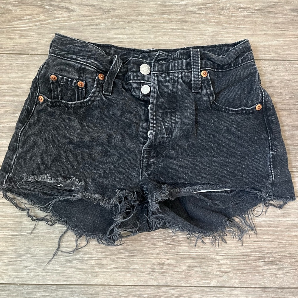 Levi's Black Jean Shorts